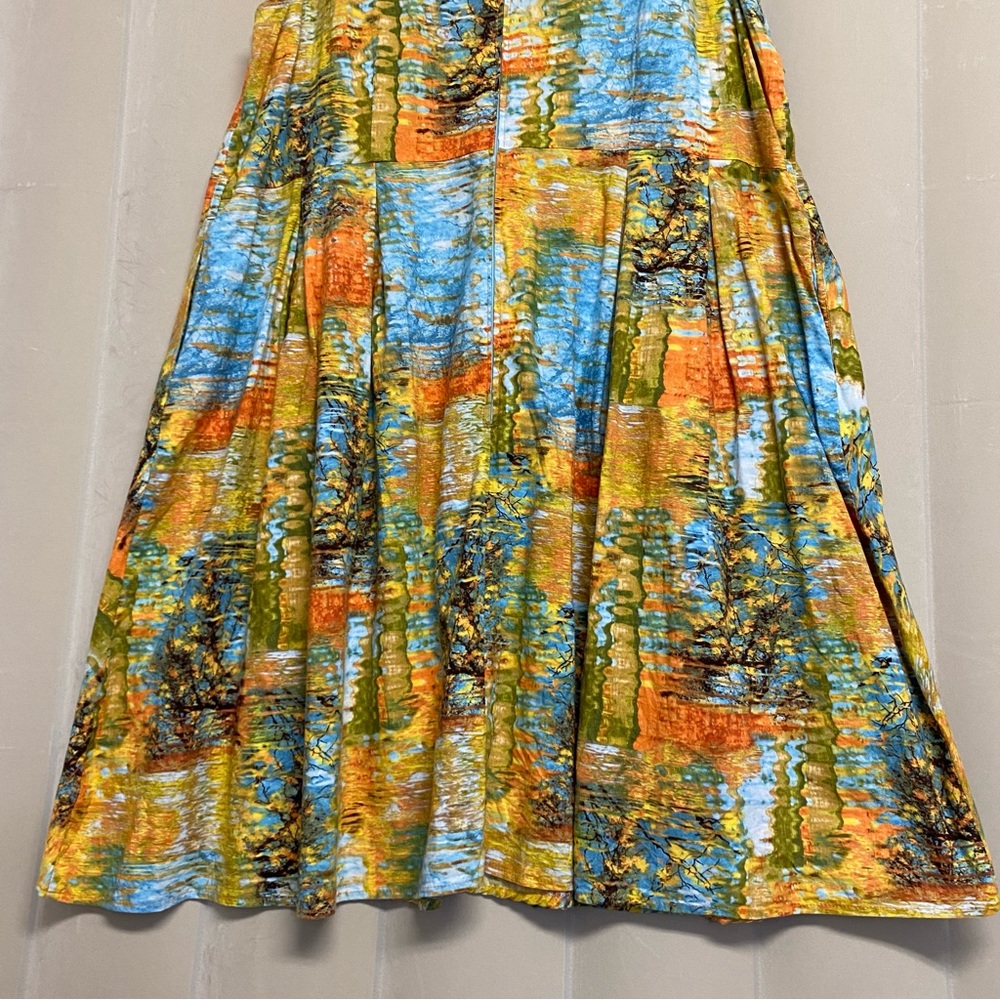 Retrolicious Women’s Dress Size 4X 100% Cotton Abstract Landscape Feminine - Picture 8 of 11